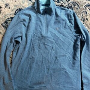 Vineyard Vines Blue Zip Up Sweater